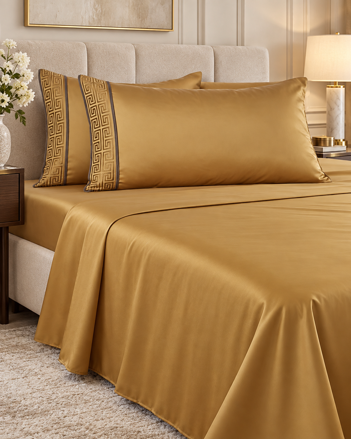 Anna Simona 3 Piece Flat Sheet Set
