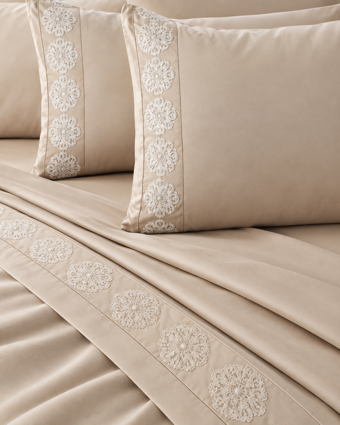 Anna Simona 3 Piece Flat Sheet Set