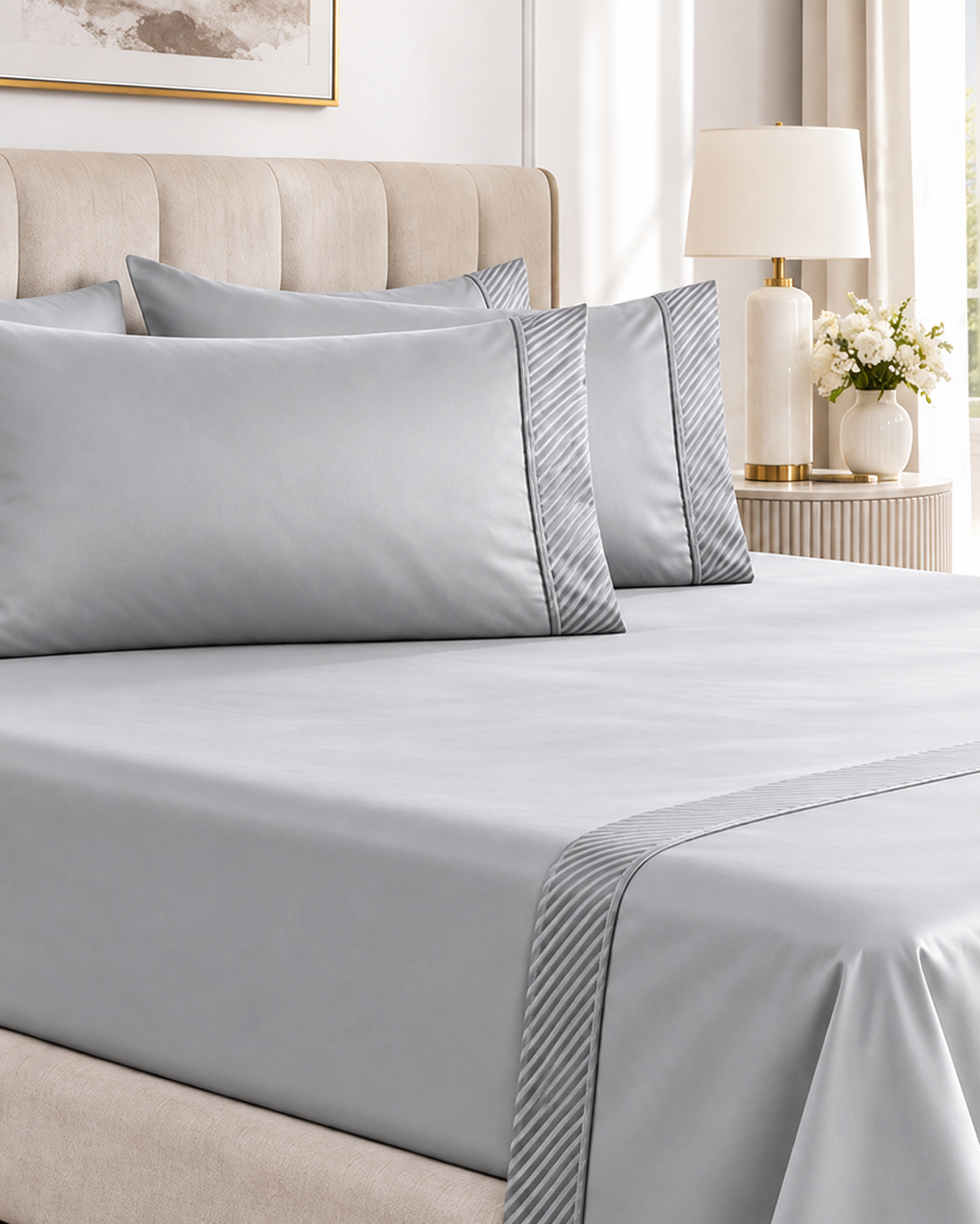 Anna Simona 3 Piece Flat Sheet Set