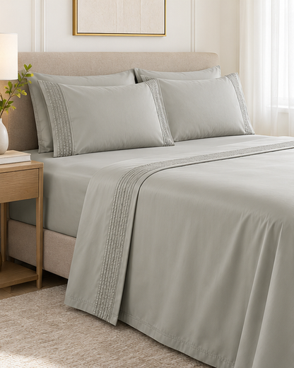 Anna Simona 3 Piece Flat Sheet Set