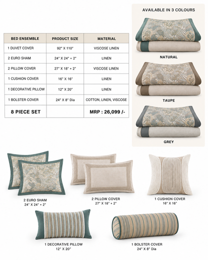 Anna Simona 8 Piece Duvet Set