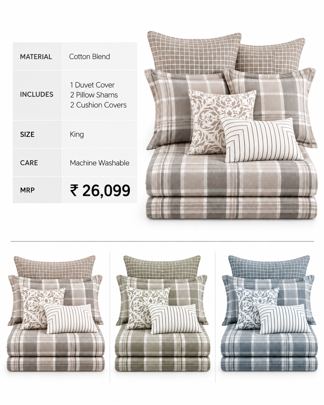 Anna Simona  7 Piece Duvet Set