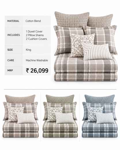 Anna Simona  7 Piece Duvet Set