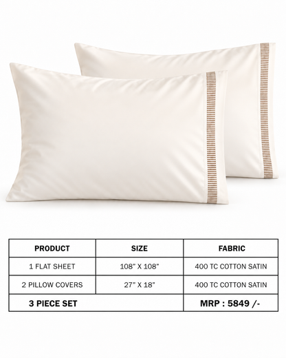 Anna Simona 3 Piece Flat Sheet Set