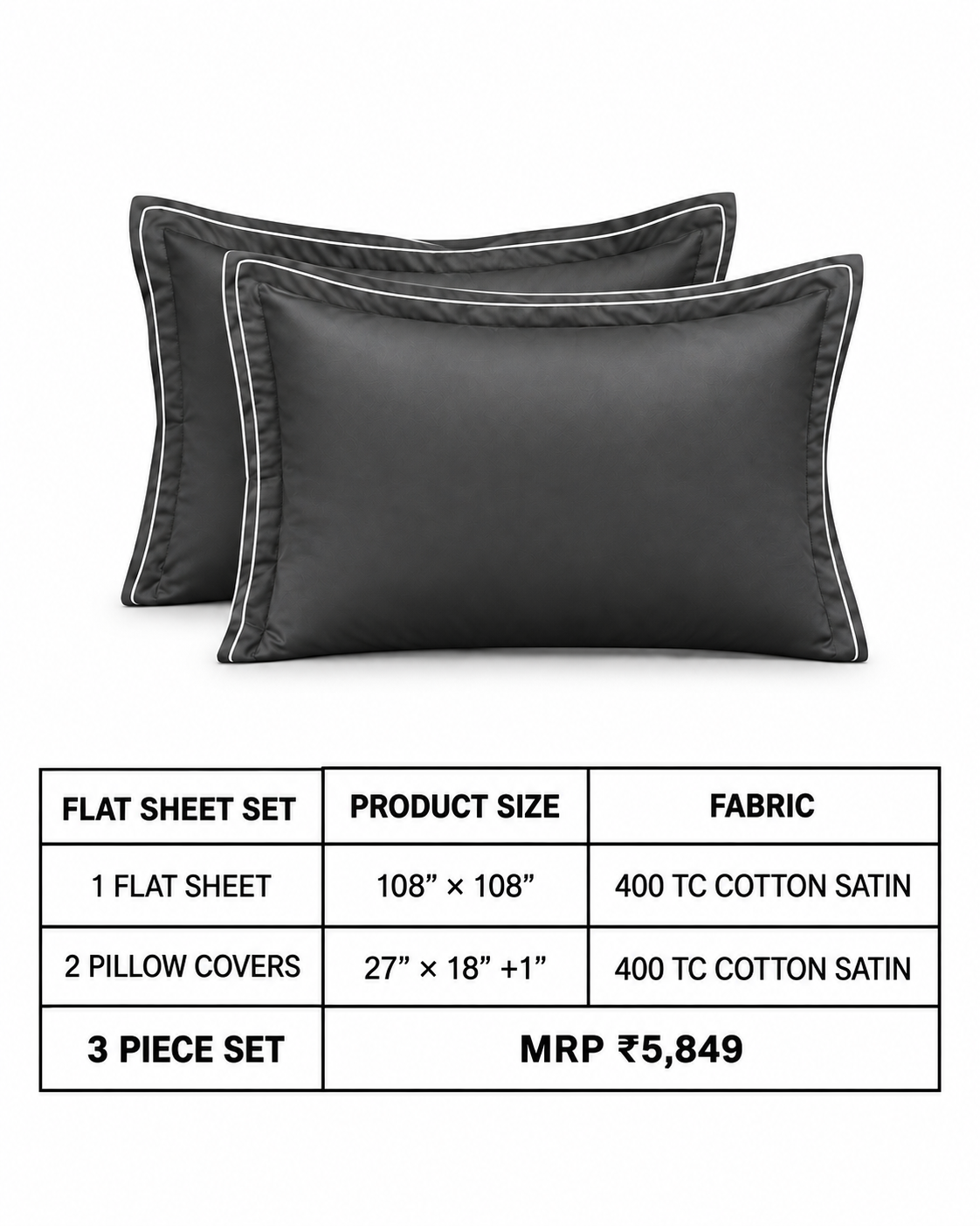 Anna Simona 3 Piece Flat Sheet Set