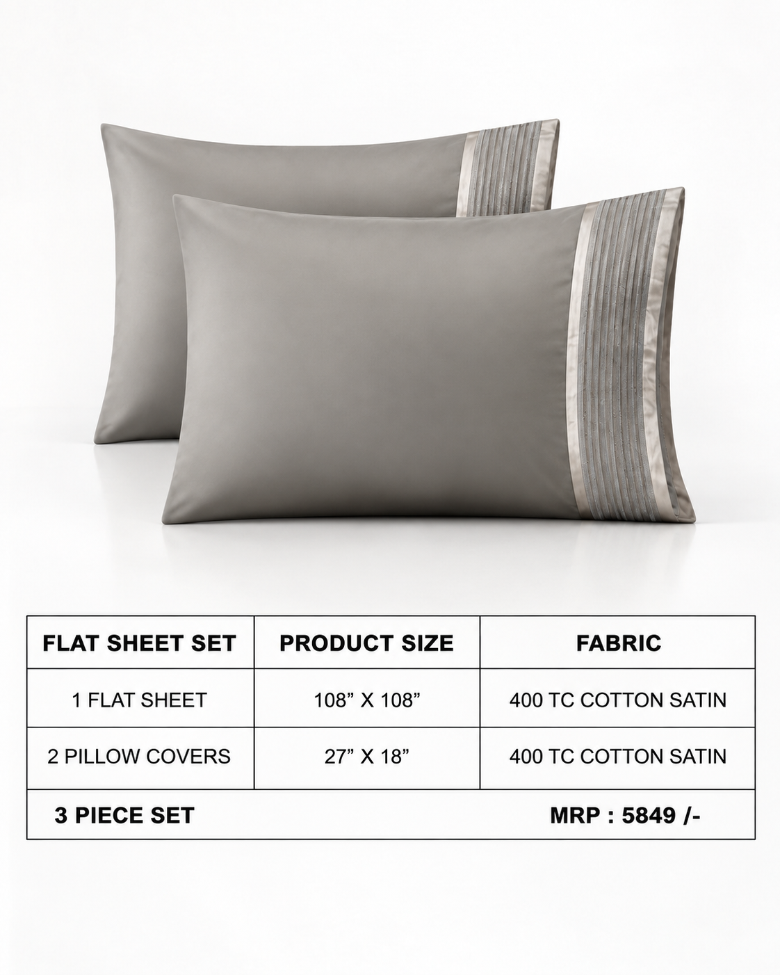 Anna Simona 3 Piece Flat Sheet Set