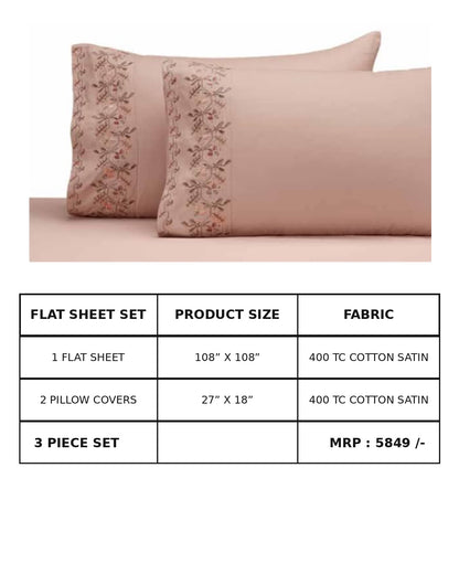 Anna Simona 3 Piece Flat Sheet Set