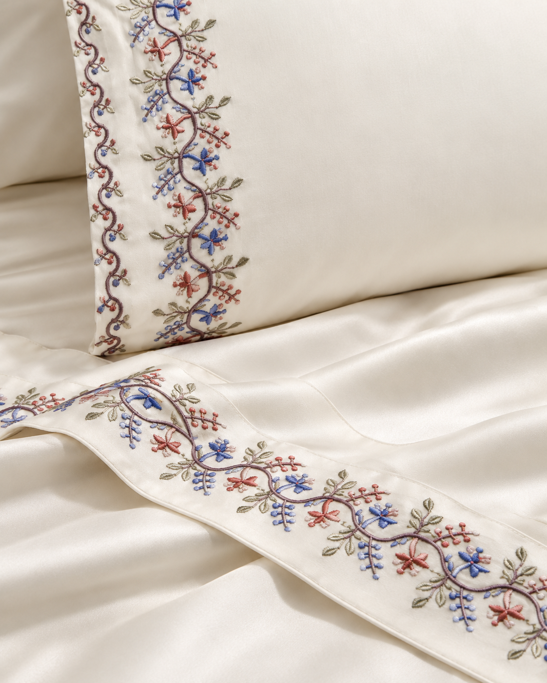 Anna Simona 3 Piece Flat Sheet Set