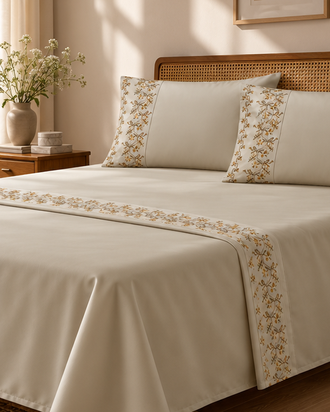 Anna Simona 3 Piece Flat Sheet Set