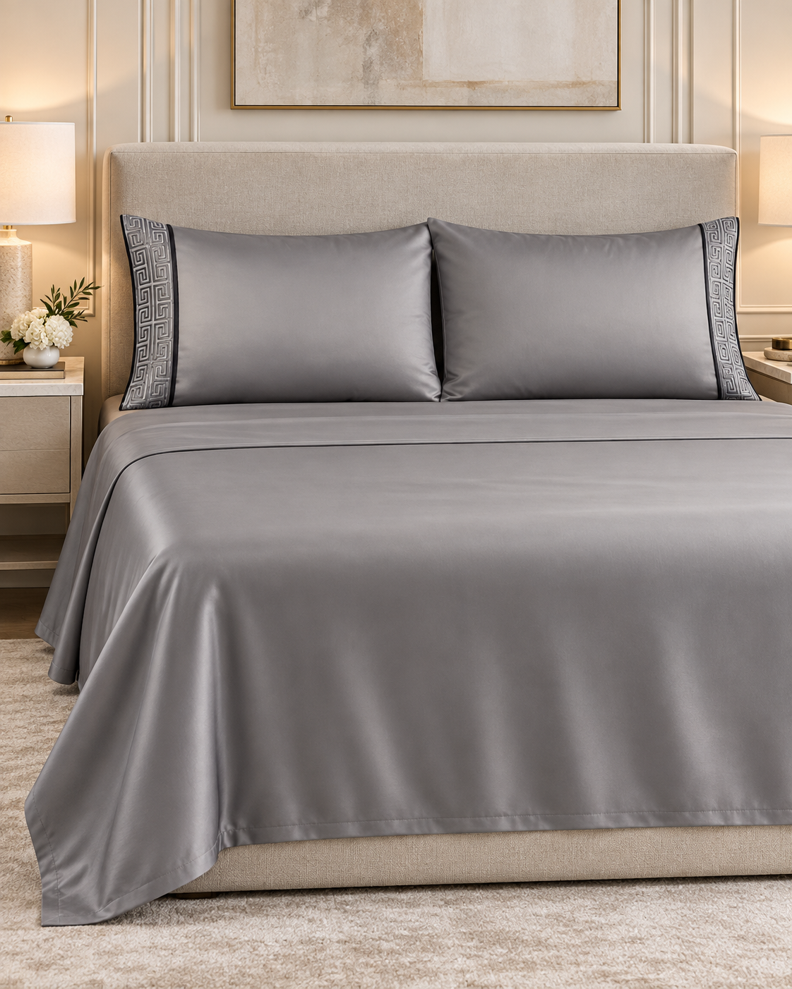 Anna Simona 3 Piece Flat Sheet Set