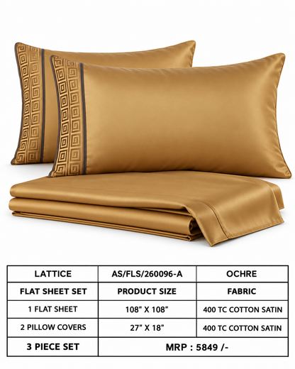 Anna Simona 3 Piece Flat Sheet Set
