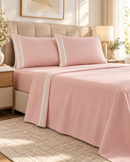 Anna Simona 3 Piece Flat Sheet Set