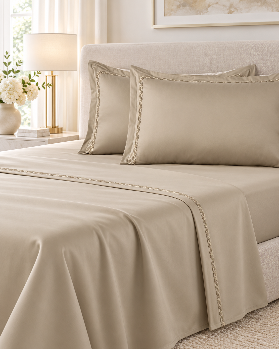 Anna Simona 3 Piece Flat Sheet Set