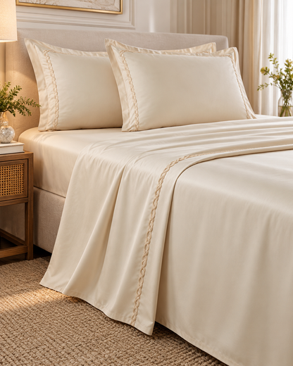 Anna Simona 3 Piece Flat Sheet Set