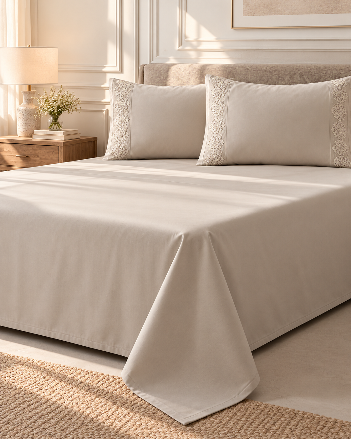 Anna Simona 3 Piece Flat Sheet Set