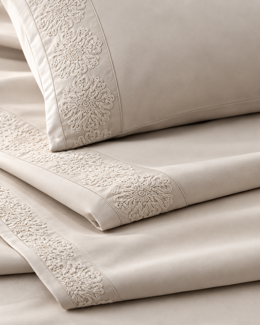Anna Simona 3 Piece Flat Sheet Set
