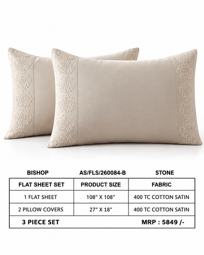 Anna Simona 3 Piece Flat Sheet Set